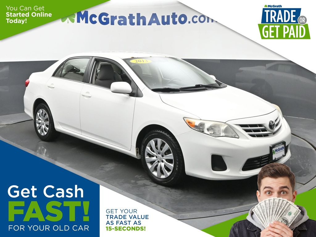 Super White 2013 Toyota Corolla Sedan Front-Wheel Drive 4-Speed Automatic