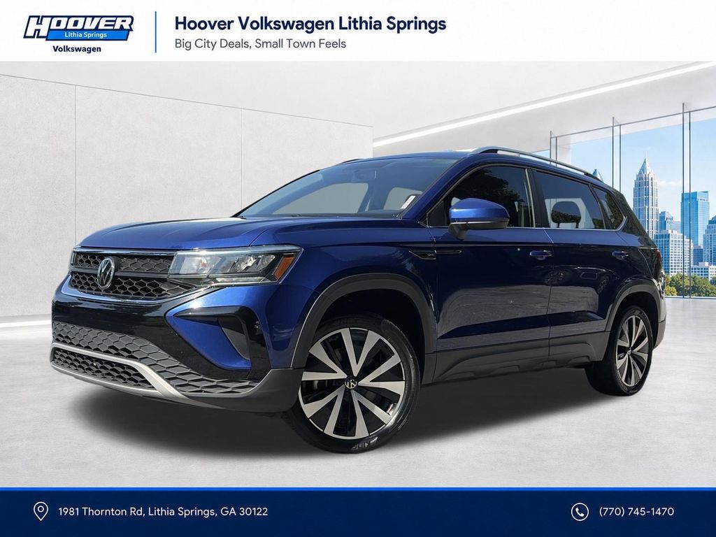 Cornflower Blue 2022 Volkswagen Taos SUV / Crossover Front-Wheel Drive 8-Speed Automatic