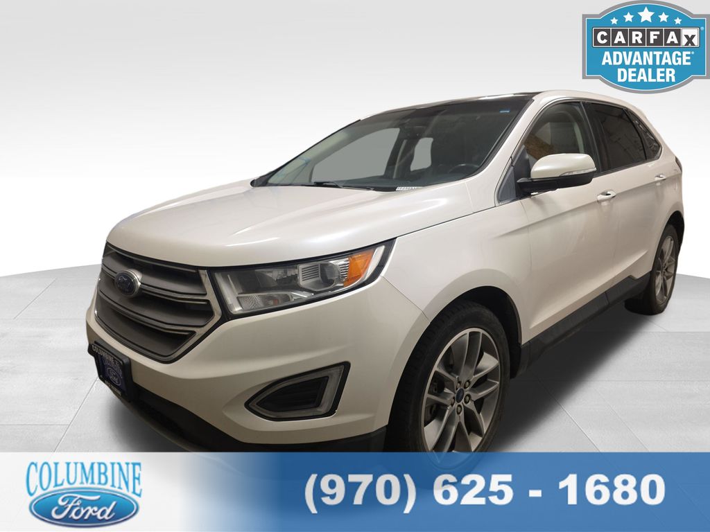 White 2015 Ford Edge Titanium AWD SUV / Crossover All-Wheel Drive 6-Speed Automatic