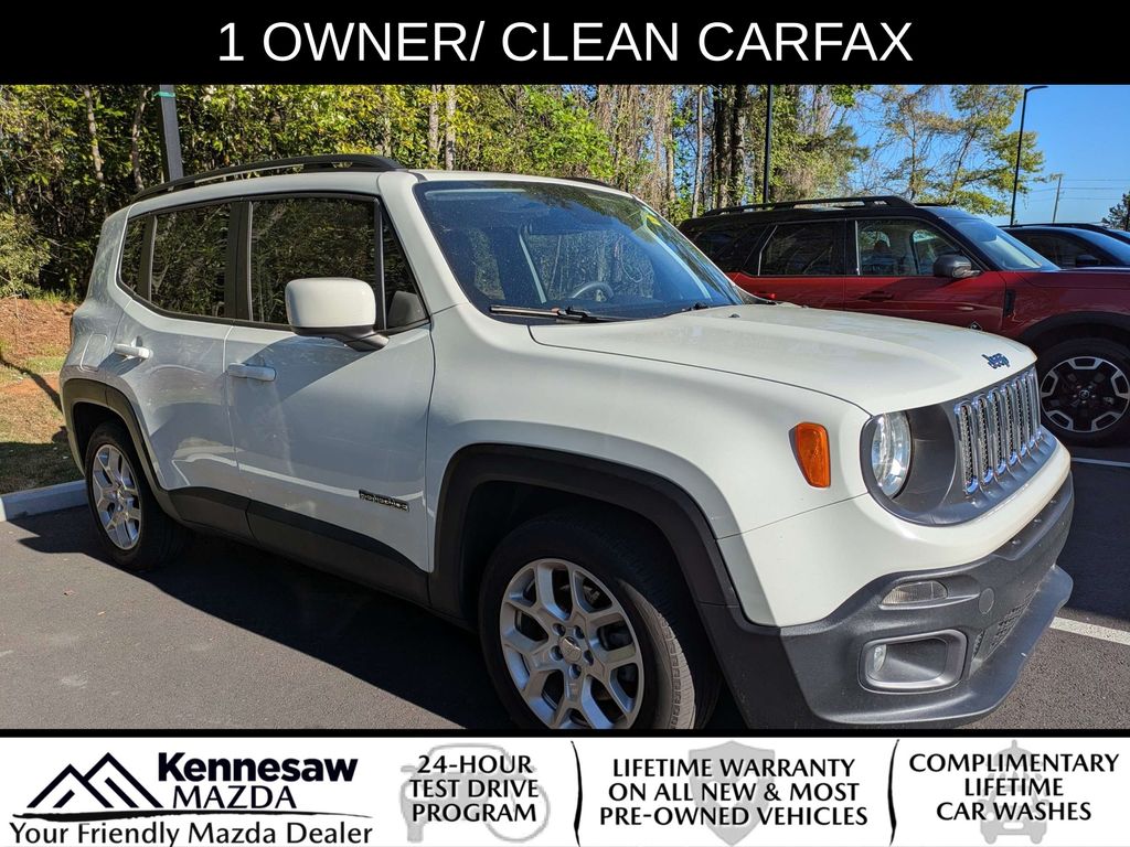 Alpine White 2018 Jeep Renegade Latitude SUV / Crossover Front-Wheel Drive 9-Speed Automatic