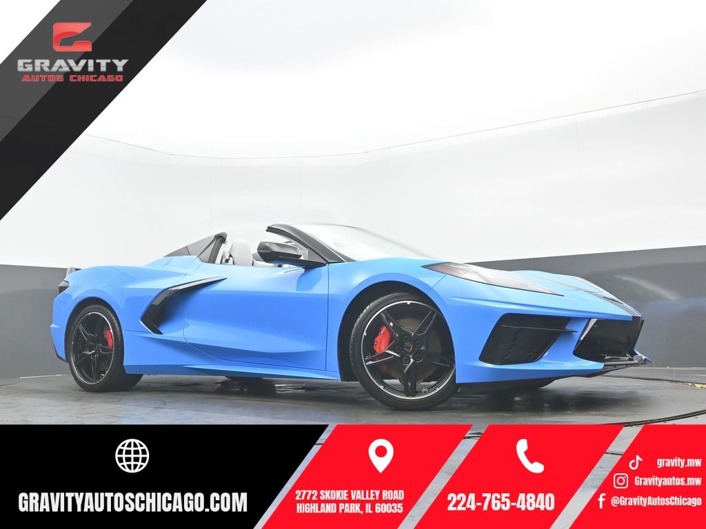 Rapid Blue 2022 Chevrolet Corvette Convertible Rear-Wheel Drive 8-Speed Dual Clutch