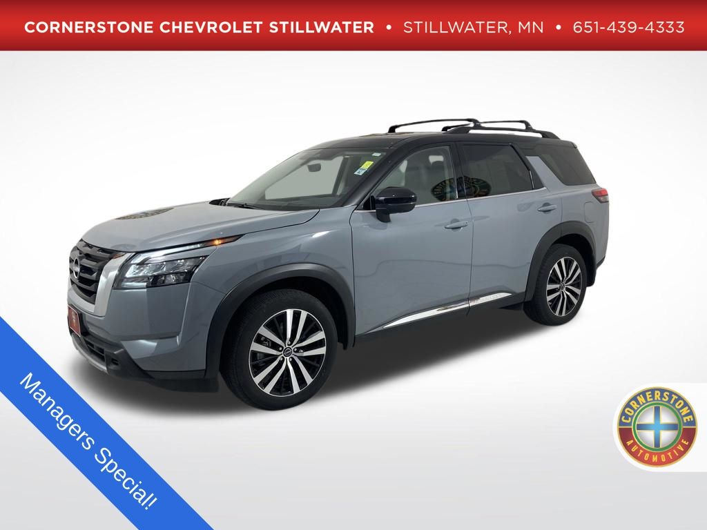 Solid Gray/Super Black 2025 Nissan Pathfinder SUV / Crossover All-Wheel Drive 9-Speed Automatic