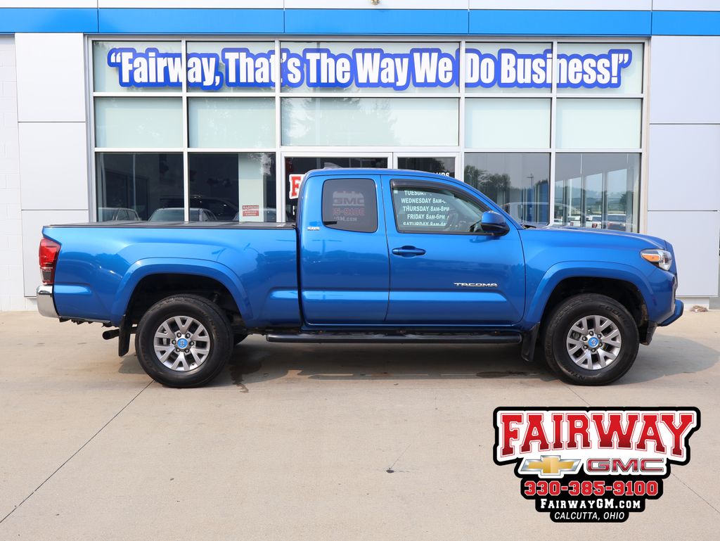 Blazing Blue Pearl 2018 Toyota Tacoma Pickup Truck Four-Wheel Drive 6-Speed Automatic