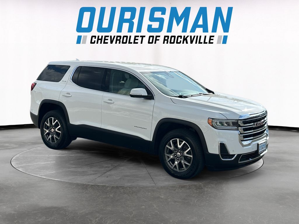 Summit White 2022 GMC Acadia SLE FWD SUV / Crossover Front-Wheel Drive 9-Speed Automatic