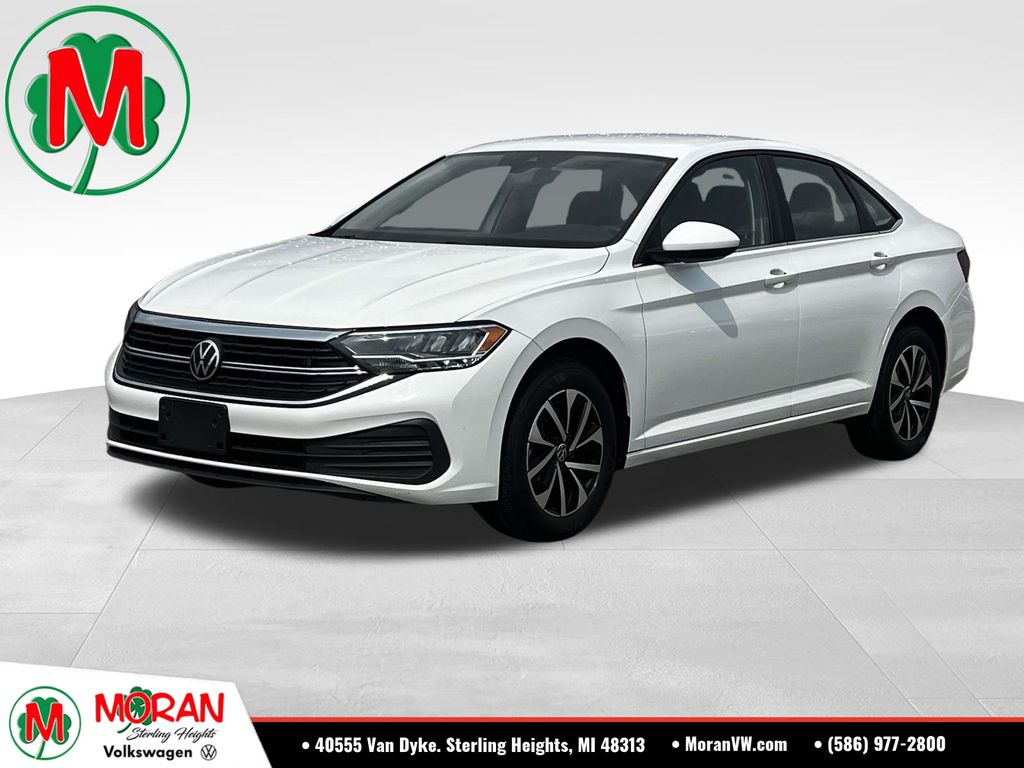 Pure White 2023 Volkswagen Jetta Sedan Front-Wheel Drive 8-Speed Automatic