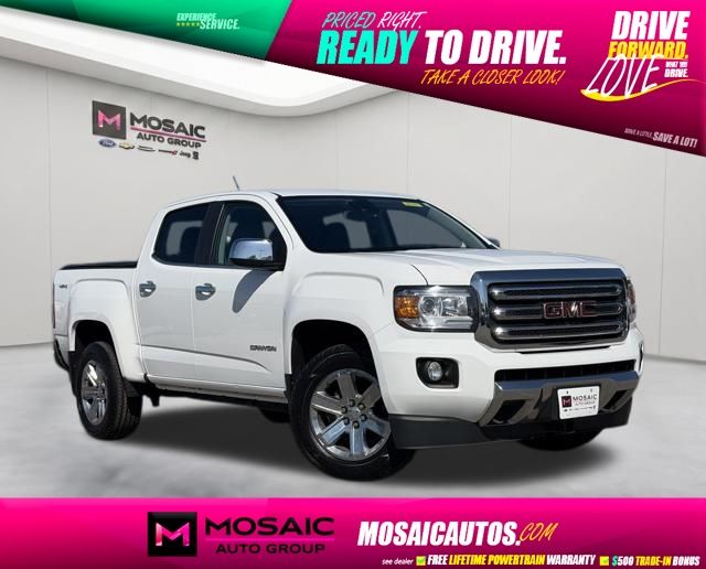 Summit White 2016 GMC Canyon SLT Crew Cab 4WD Pickup Truck Four-Wheel Drive 6-Speed Automatic