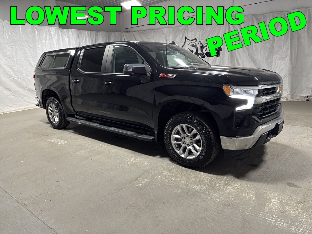 Black 2023 Chevrolet Silverado 1500 LT Crew Cab 4WD Pickup Truck Four-Wheel Drive Automatic