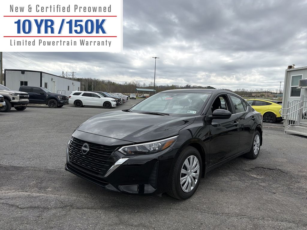 Super Black 2025 Nissan Sentra S FWD Sedan Front-Wheel Drive Continuously Variable Transmission