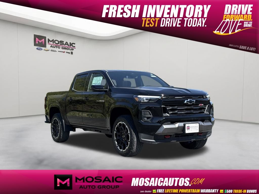 Black 2026 Chevrolet Colorado Z71 Crew Cab 4WD Pickup Truck Four-Wheel Drive 8-Speed Automatic