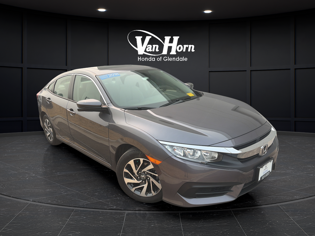 Gray 2018 Honda Civic Sedan Front-Wheel Drive Continuously Variable Transmission