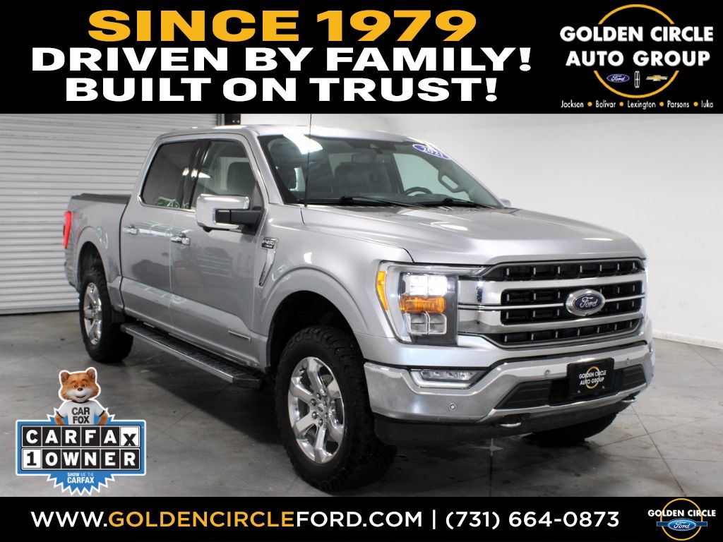Iconic Silver Metallic 2021 Ford F-150 Pickup Truck Four-Wheel Drive 10-Speed Automatic