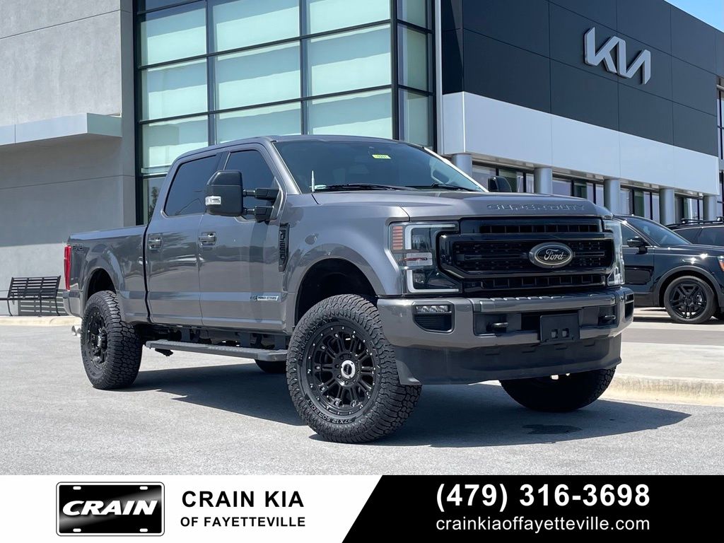 Gray 2021 Ford F-250 Super Duty Pickup Truck Four-Wheel Drive Automatic