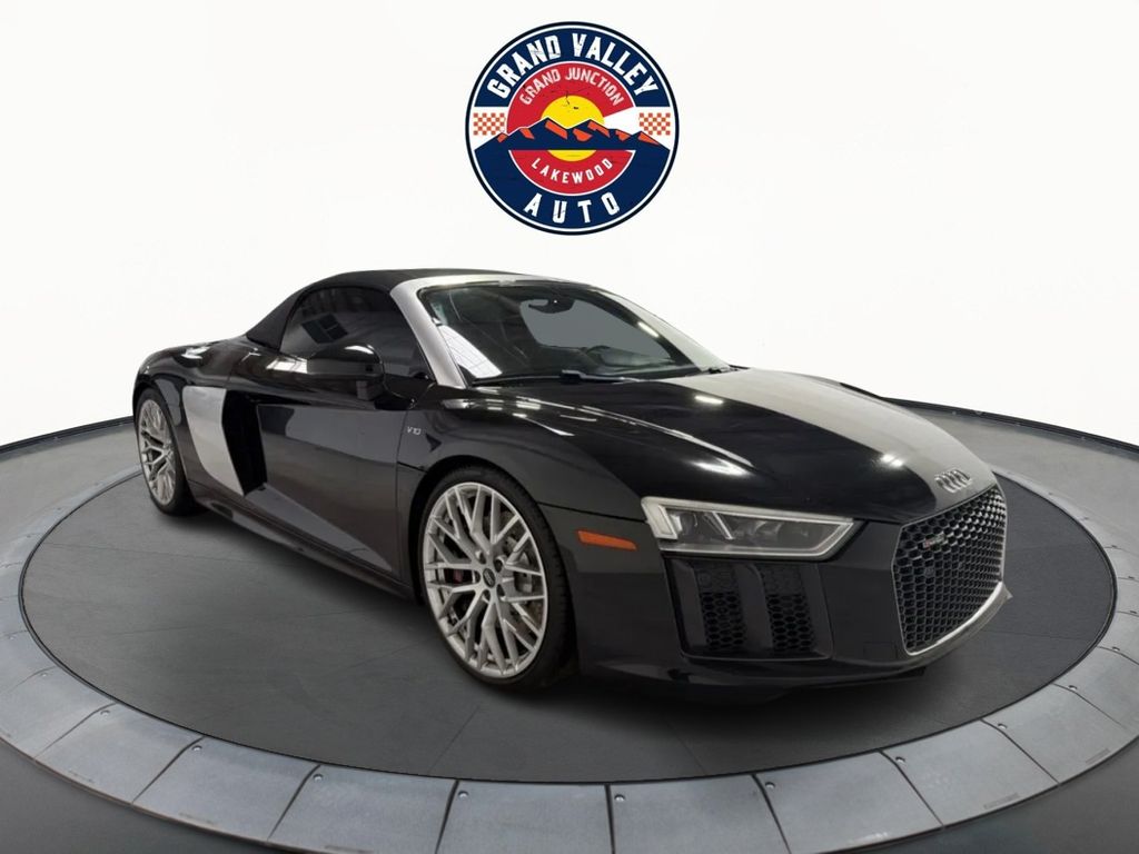 Mythos Black Metallic/Black Roof 2018 Audi R8 quattro V10 Spyder AWD Convertible All-Wheel Drive Automatic