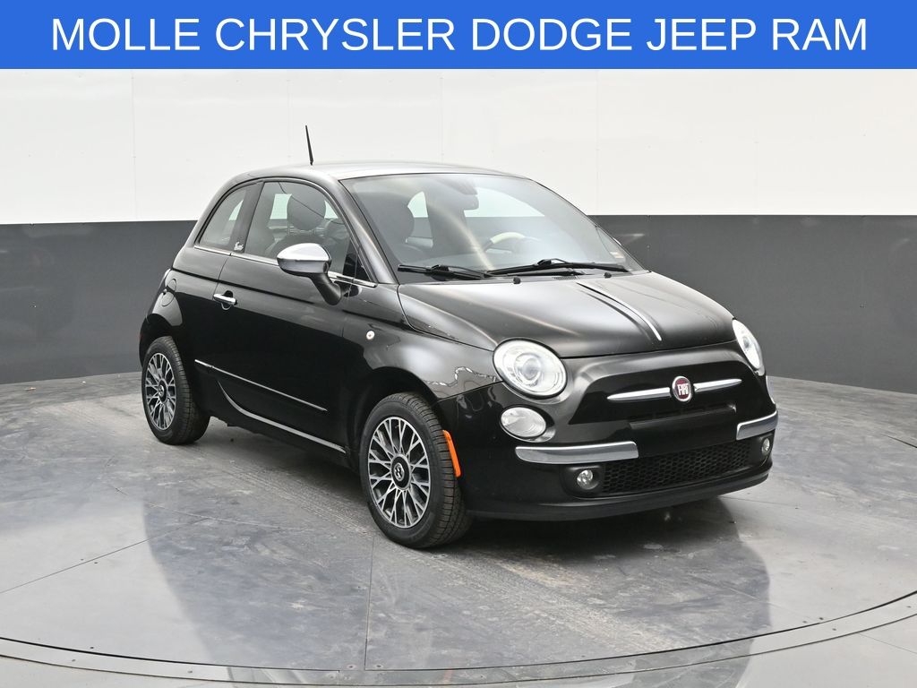 Black 2013 FIAT 500 Lounge Hatchback Front-Wheel Drive