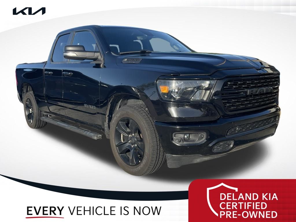 Diamond Black Crystal Pearlcoat 2022 RAM 1500 Big Horn Quad Cab RWD Pickup Truck 4X2 8-Speed Automatic