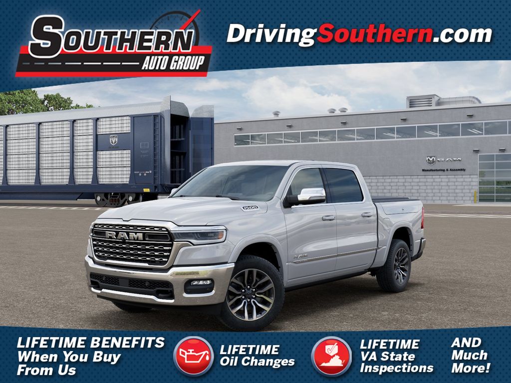Ivory White Tri-Coat Pearlcoat 2026 RAM 1500 Pickup Truck Four-Wheel Drive 8-Speed Automatic