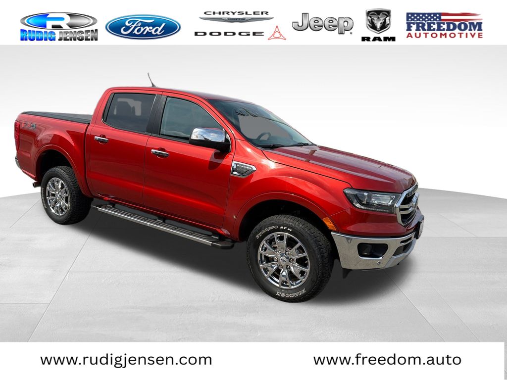 Chili Pepper Red 2019 Ford Ranger Lariat SuperCrew 4WD Pickup Truck Four-Wheel Drive Automatic