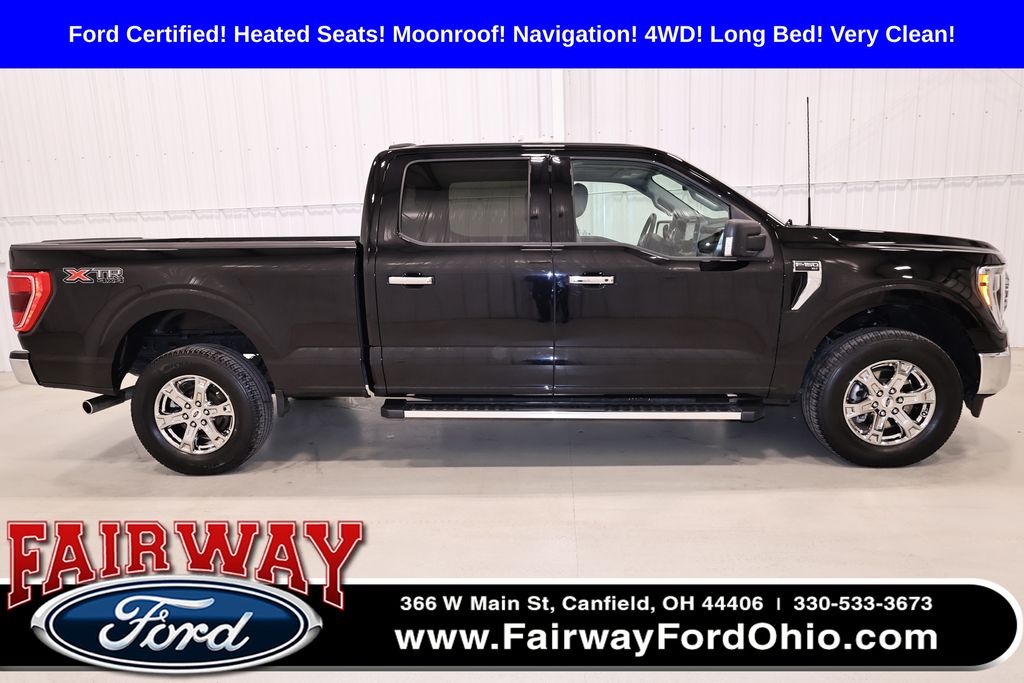 Agate Black Metallic 2023 Ford F-150 XLT SuperCrew 4WD Pickup Truck Four-Wheel Drive Automatic