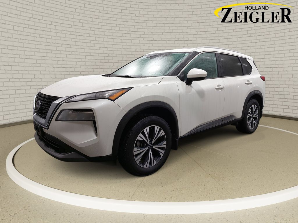 Pearl White Tricoat 2023 Nissan Rogue SV AWD SUV / Crossover All-Wheel Drive Continuously Variable Transmission