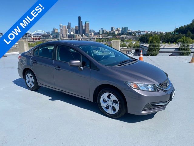 Gray (Modern Steel Metallic) 2015 Honda Civic Sedan Front-Wheel Drive Continuously Variable Transmission