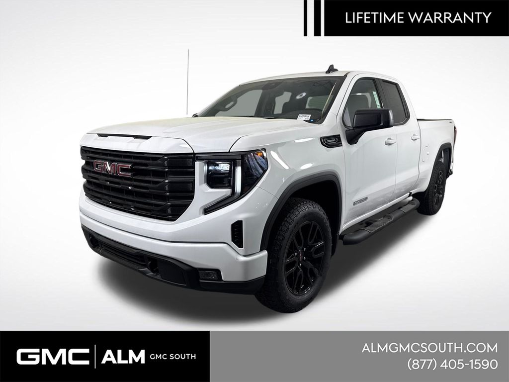 Summit White 2026 GMC Sierra 1500 Elevation Double Cab 4WD Pickup Truck Four-Wheel Drive 8-Speed Automatic