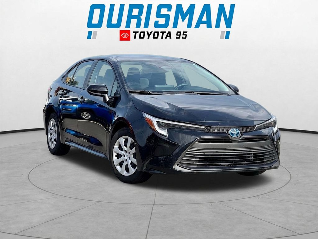 Midnight Black Metallic 2025 Toyota Corolla Hybrid Sedan Front-Wheel Drive Continuously Variable Transmission