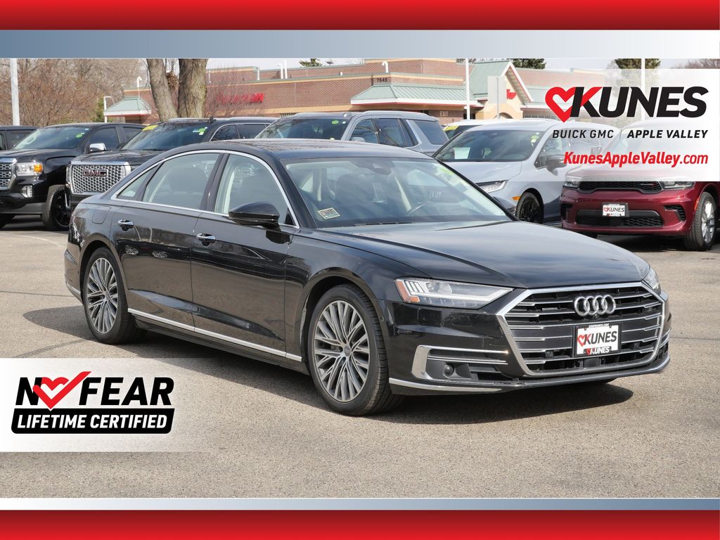 Black Metallic 2019 Audi A8 L 55 TFSI quattro Sedan All-Wheel Drive 8-Speed Automatic