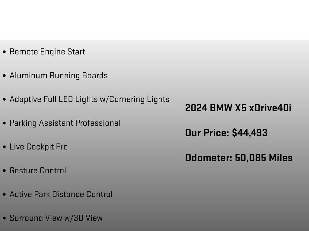 2024 BMW X5 xDrive40i White at Subaru and VW of Moon Township