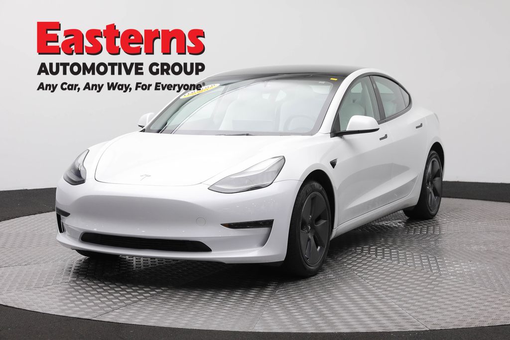 White 2023 Tesla Model 3 Sedan Rear-Wheel Drive 1-Speed Automatic