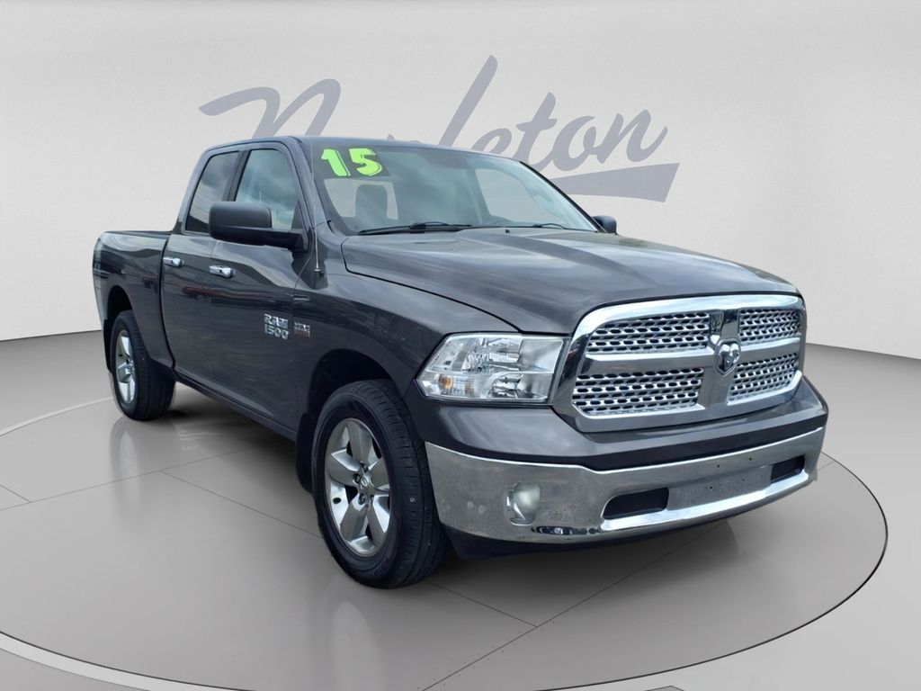 Gray (Granite Crystal Metallic Clearcoat) 2015 RAM 1500 Big Horn Quad Cab 4WD Pickup Truck Four-Wheel Drive 8-Speed Automatic