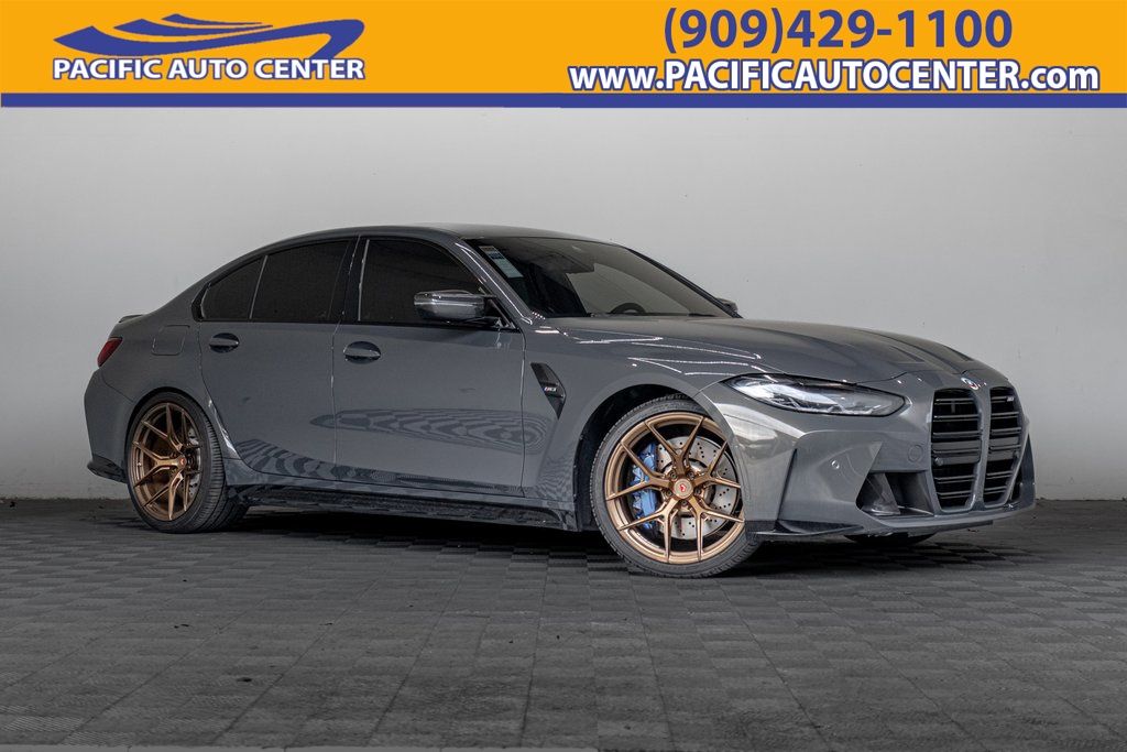 Individual Dravit Gray Metallic 2023 BMW M3 Sedan Rear-Wheel Drive 6-Speed Manual