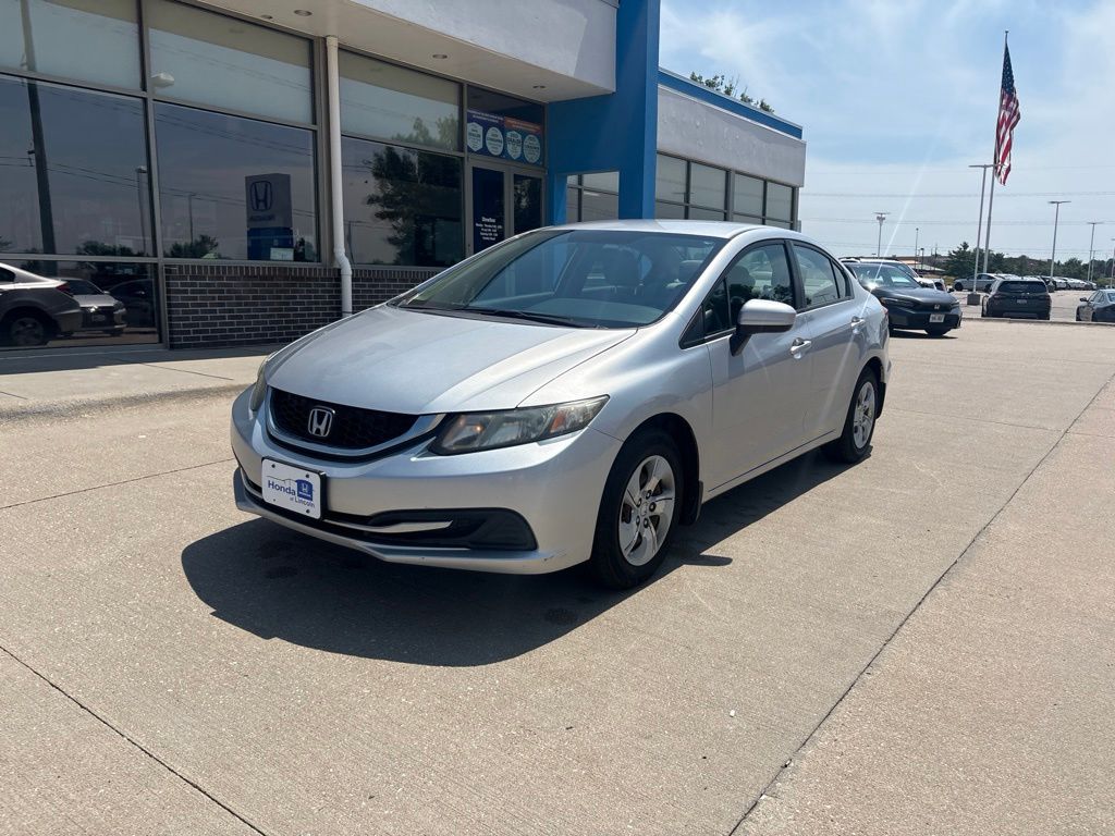Alabaster Silver Metallic 2014 Honda Civic Sedan Front-Wheel Drive Continuously Variable Transmission