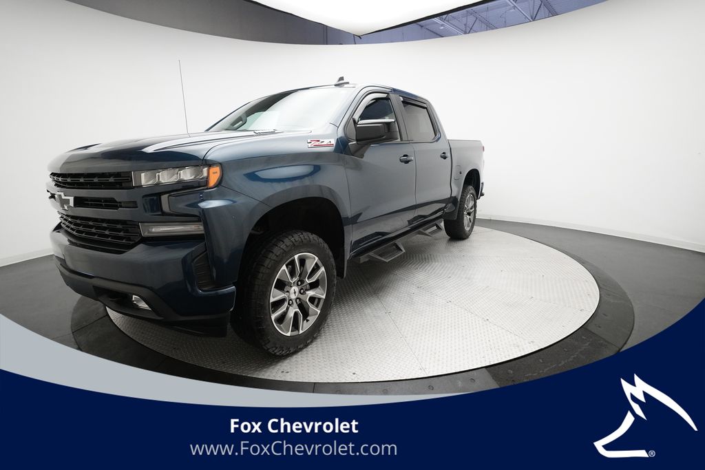 Northsky Blue Metallic 2021 Chevrolet Silverado 1500 Pickup Truck Four-Wheel Drive Automatic