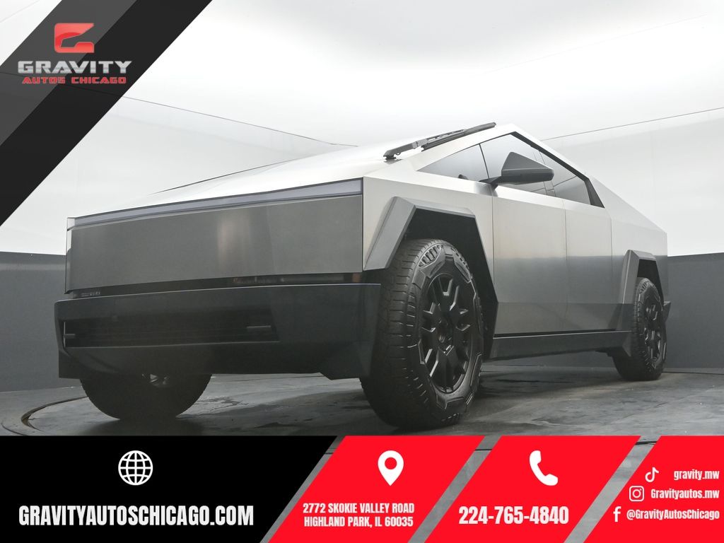 Gray (Stainless Steel) 2024 Tesla Cybertruck Pickup Truck All-Wheel Drive 1-Speed Automatic