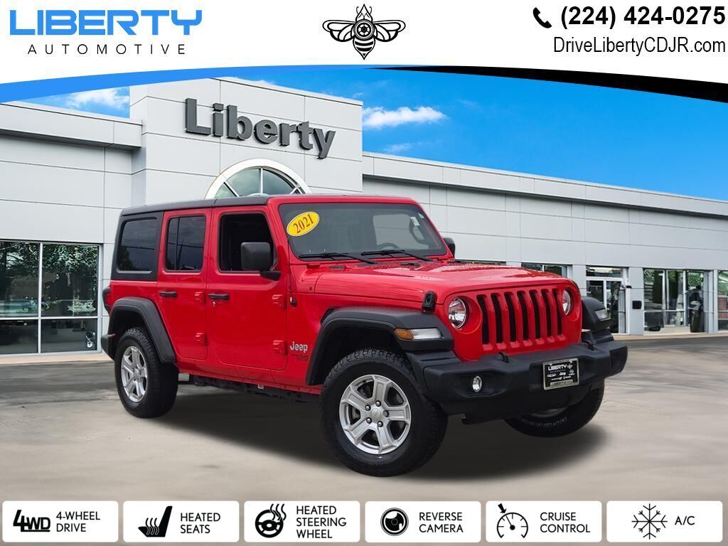 Firecracker Red Clearcoat 2021 Jeep Wrangler Unlimited Sport S 4WD SUV / Crossover Four-Wheel Drive 8-Speed Automatic