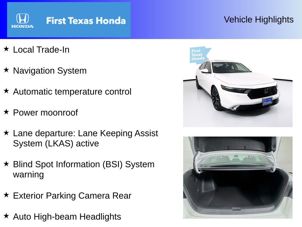 Used Car 2025 Honda Accord Hybrid  Touring For Sale Under $35,000 In Austin, Texas