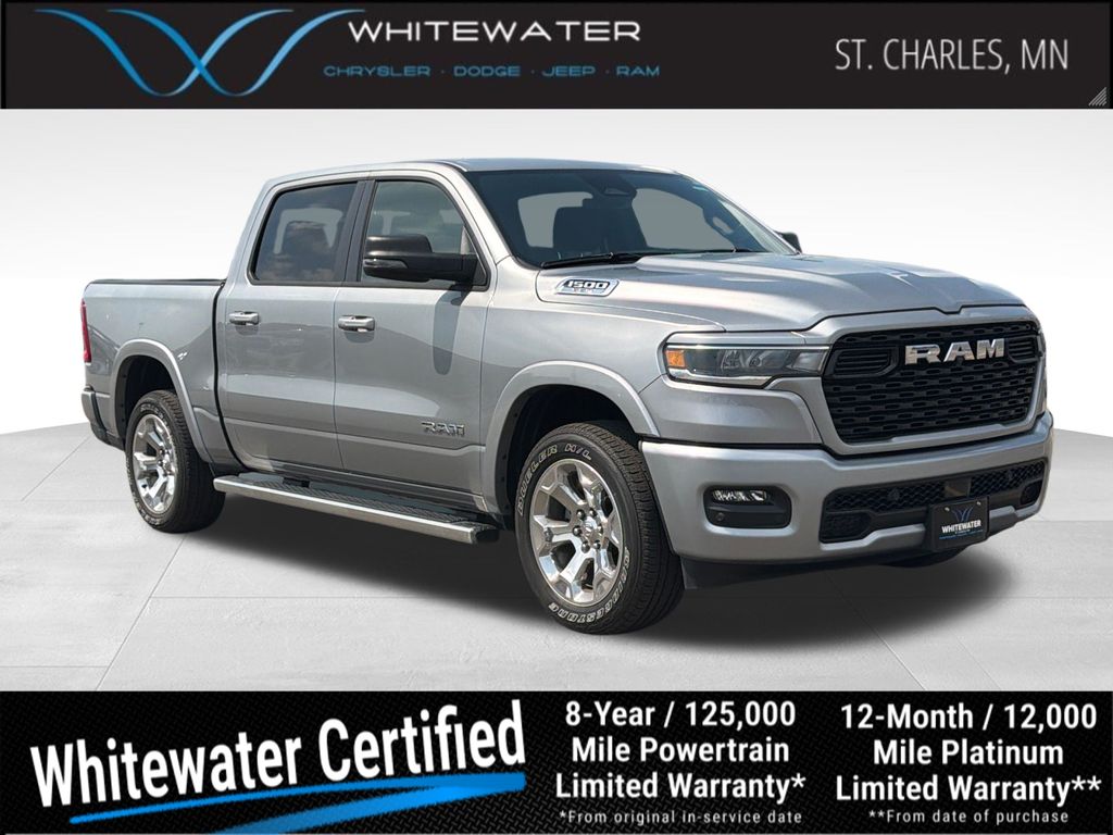 Billet Silver Metallic Clearcoat 2025 RAM 1500 Pickup Truck Four-Wheel Drive 8-Speed Automatic