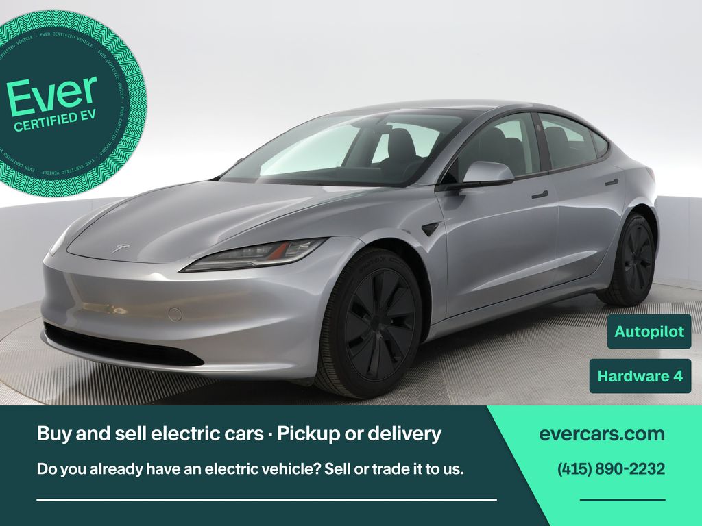 Gray 2025 Tesla Model 3 Sedan All-Wheel Drive 1-Speed Automatic