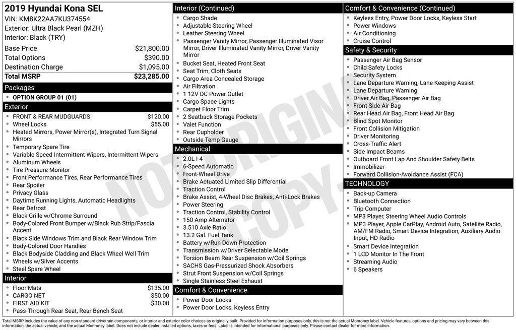 Used 2019 Black Hyundai SEL image 6