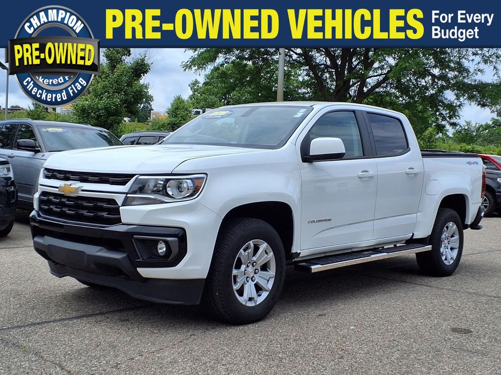 Summit White 2021 Chevrolet Colorado Pickup Truck Four-Wheel Drive 8-Speed Automatic