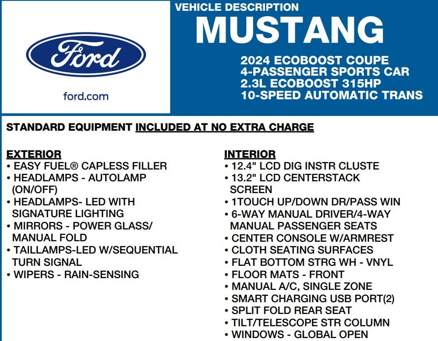 2024 Ford Mustang EcoBoost photo