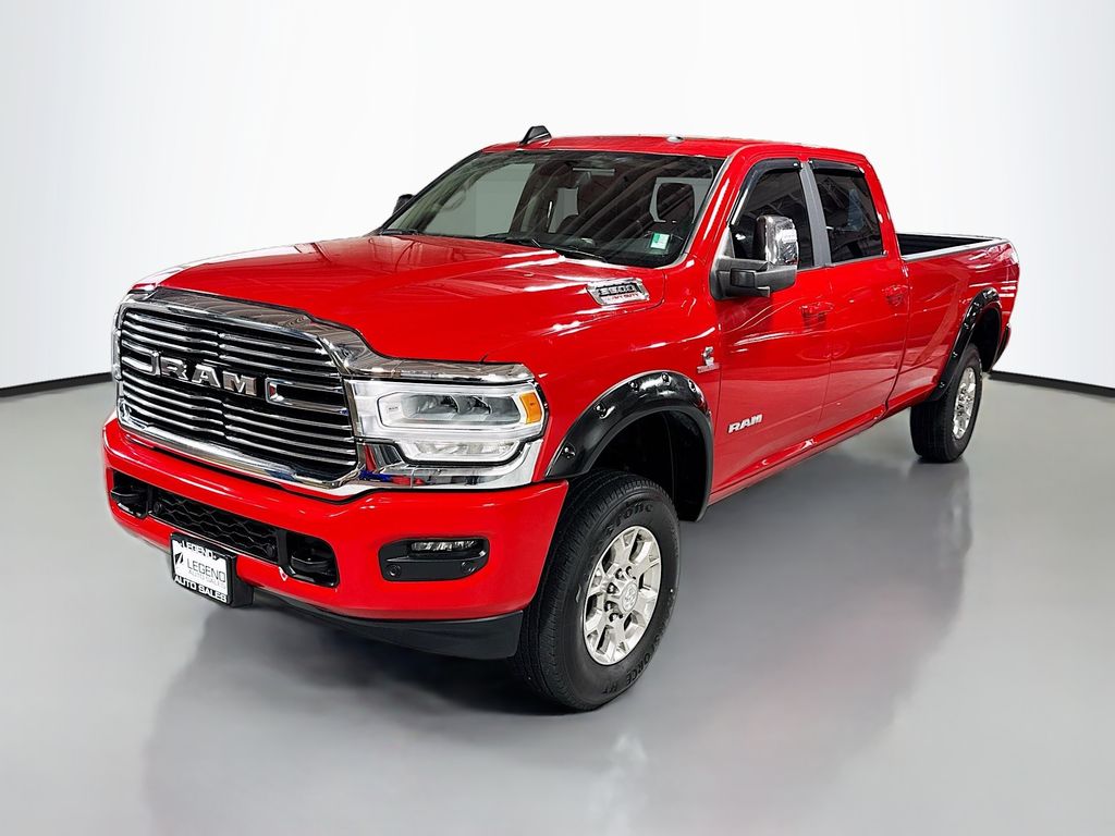 Flame Red Clearcoat 2024 RAM 3500 Laramie Crew Cab LB 4WD Pickup Truck Four-Wheel Drive 6-Speed Automatic