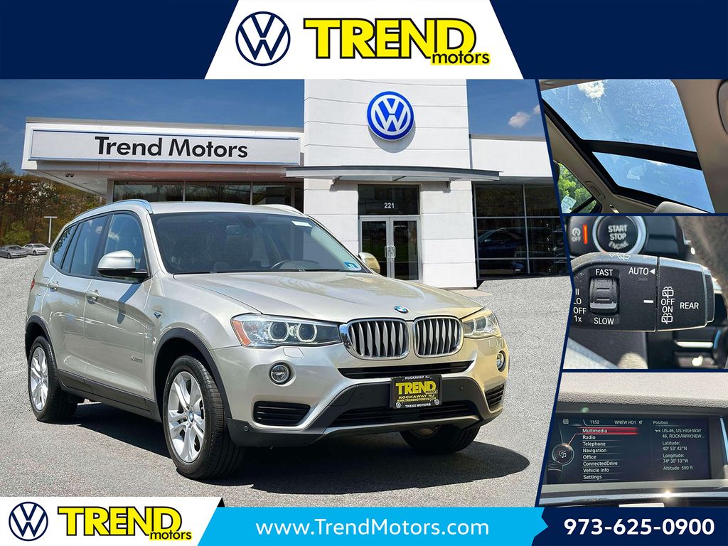 Mineral Silver Metallic 2016 BMW X3 xDrive35i AWD SUV / Crossover All-Wheel Drive 8-Speed Automatic