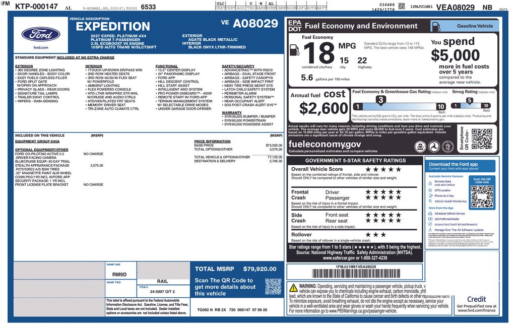New 2027 Black Ford Platinum image 4