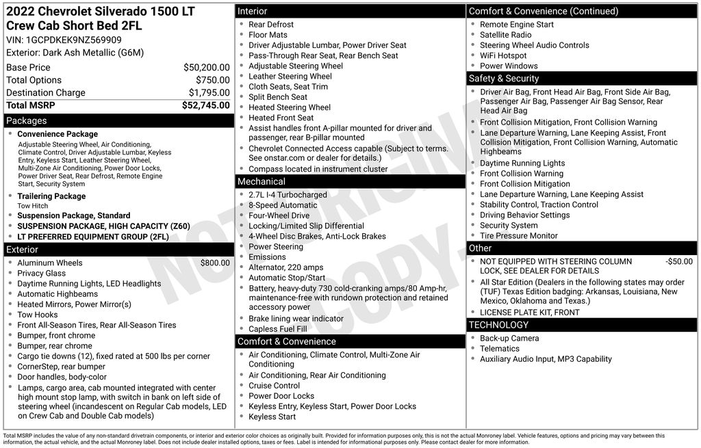 used 2022 Chevrolet Silverado 1500 car, priced at $35,500