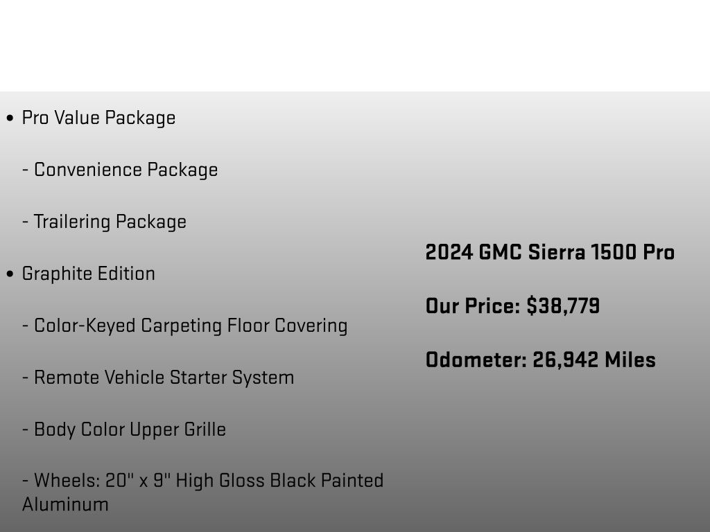 2024 GMC Sierra 1500 Pro Black at Grove City Ford