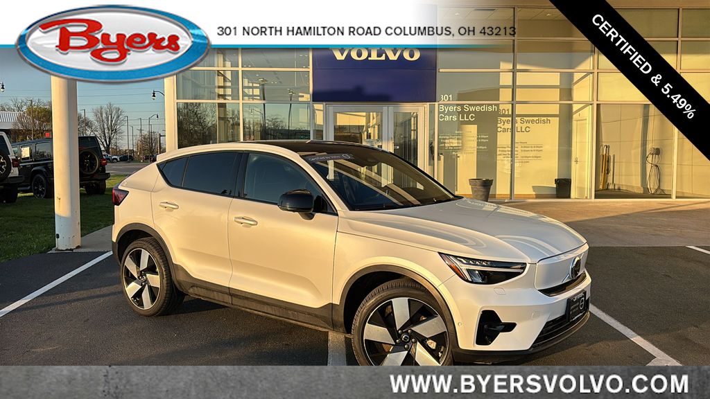 Crystal White 2023 Volvo C40 Recharge Twin Plus eAWD SUV / Crossover All-Wheel Drive 1-Speed Automatic