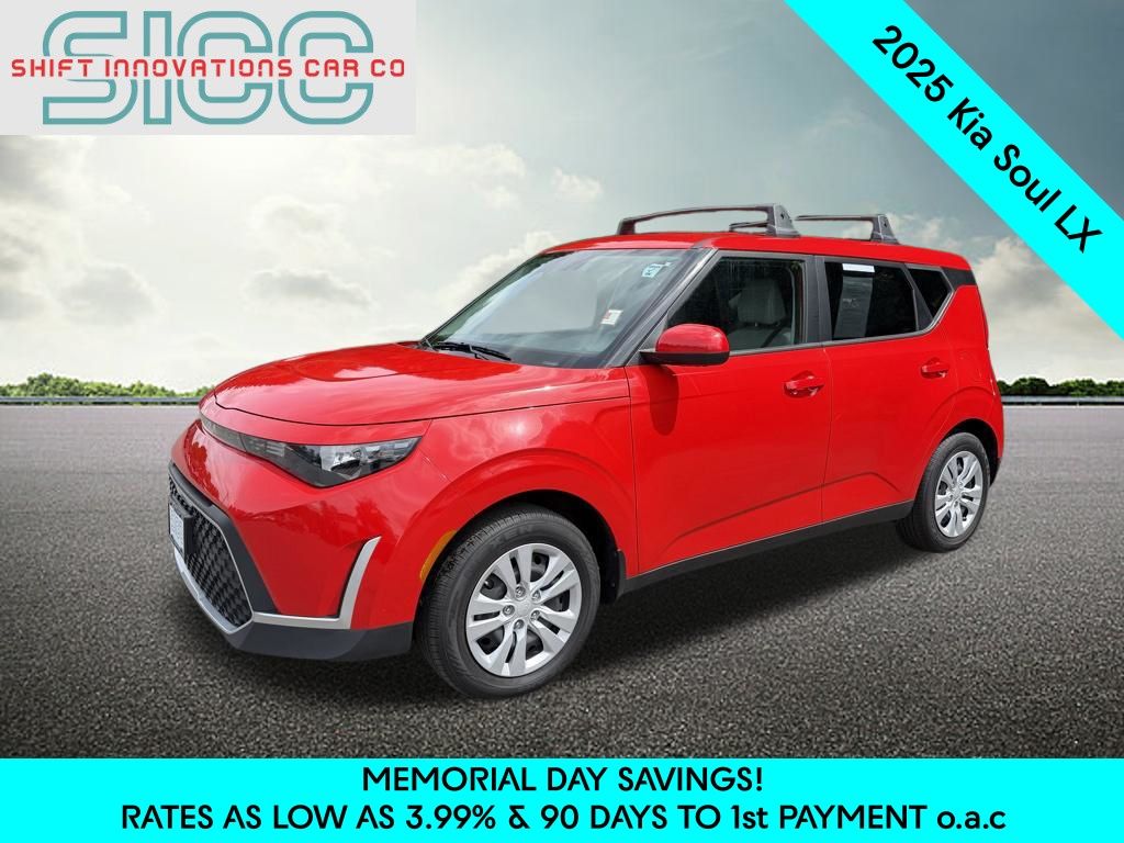 Inferno Red 2025 Kia Soul LX FWD SUV / Crossover Front-Wheel Drive Continuously Variable Transmission