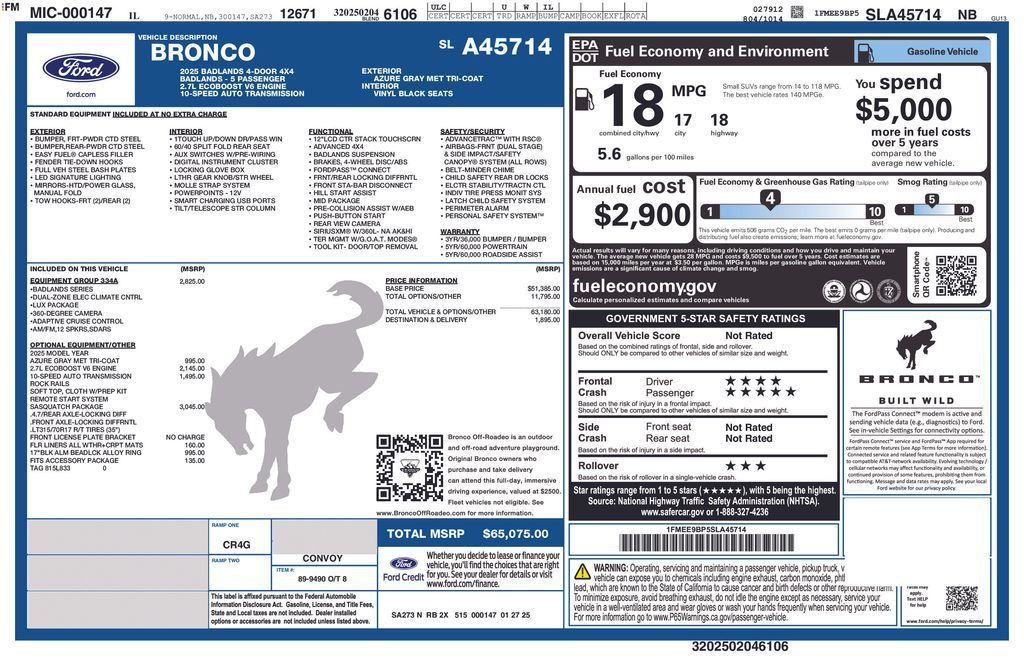 Certified Used 2025 Gray Ford Badlands image 43