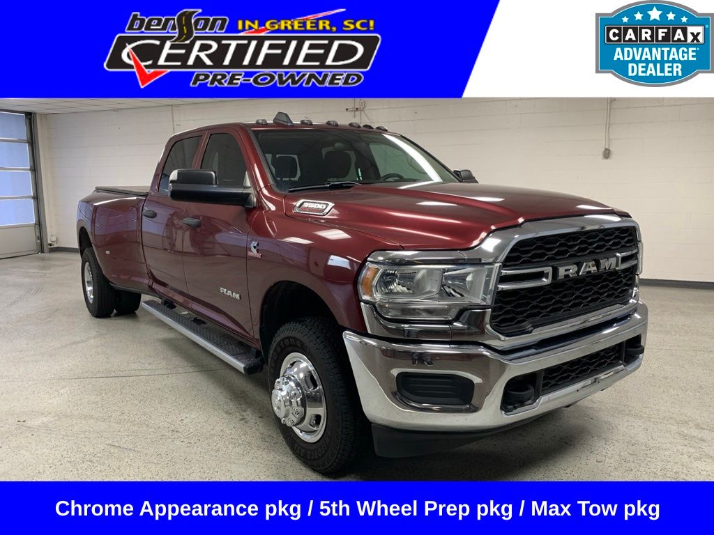 Red 2019 RAM 3500 Pickup Truck Four-Wheel Drive 6-Speed Automatic